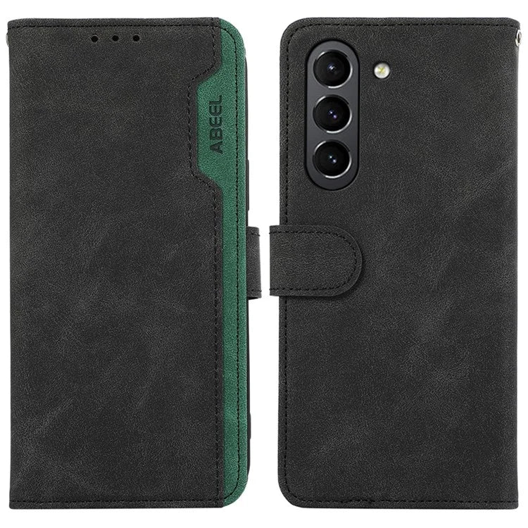 ABEEL For Samsung Galaxy S21 FE 5G RFID Blocking Stand PU Leather Phone Shell Protective Cover