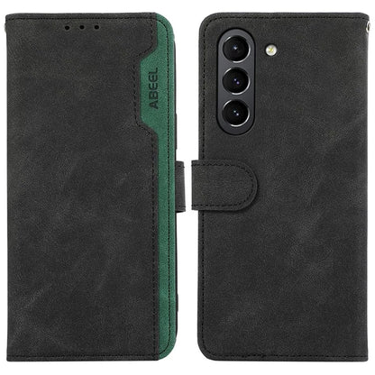 ABEEL For Samsung Galaxy S21 FE 5G RFID Blocking Stand PU Leather Phone Shell Protective Cover