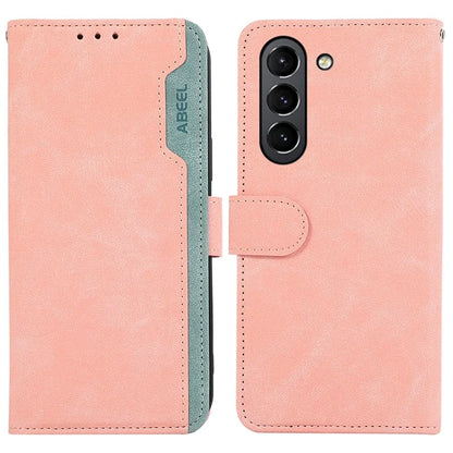ABEEL For Samsung Galaxy S21 FE 5G RFID Blocking Stand PU Leather Phone Shell Protective Cover