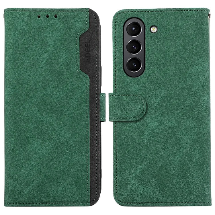 ABEEL For Samsung Galaxy S21 FE 5G RFID Blocking Stand PU Leather Phone Shell Protective Cover