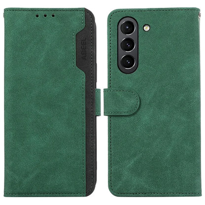 ABEEL For Samsung Galaxy S21 FE 5G RFID Blocking Stand PU Leather Phone Shell Protective Cover