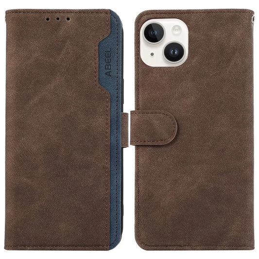 ABEEL For iPhone 15 Case RFID Blocking Stand PU Leather Phone Protective Shell