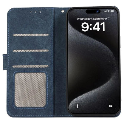 ABEEL For iPhone 15 Pro Max PU Leather Cover RFID Blocking Stand Phone Protective Case