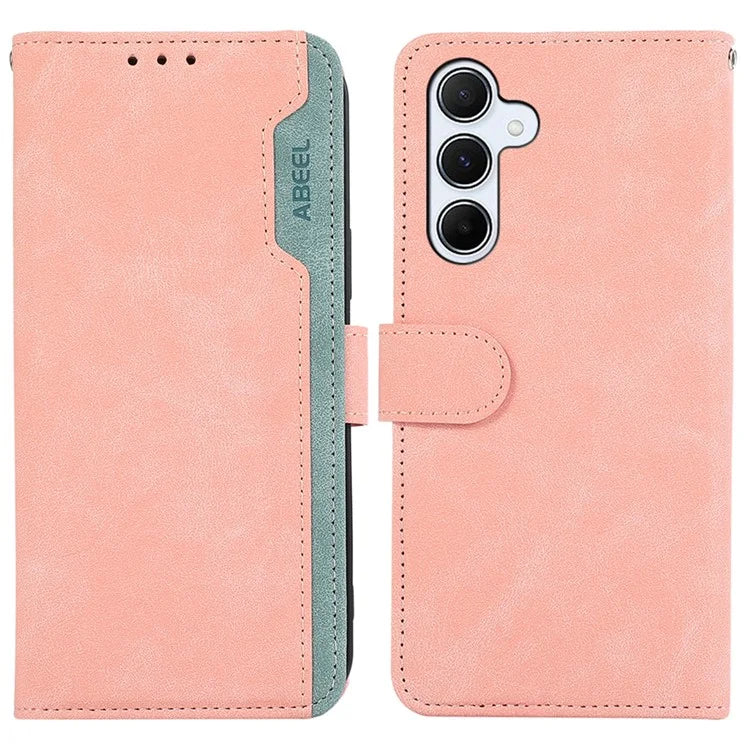 ABEEL For Samsung Galaxy A24 4G (162.1 x 77.6 x 8.3mm) Anti-scratch Phone Case PU Leather RFID Blocking Wallet Cover
