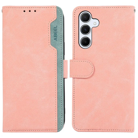 ABEEL For Samsung Galaxy A24 4G (162.1 x 77.6 x 8.3mm) Anti-scratch Phone Case PU Leather RFID Blocking Wallet Cover