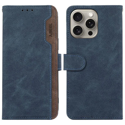 ABEEL For iPhone 14 Pro Max Cell Phone Cases RFID Blocking PU Leather Stand Cover