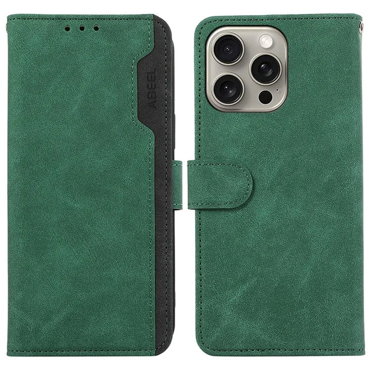 ABEEL PU Leather Phone Protective Cover For iPhone 12 Pro Max 6.7 inch RFID Blocking Stand Phone Shell