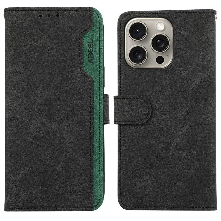 ABEEL For iPhone 13 Pro Max Case with RFID Blocking Leather Wallet Flip Folio Stand Phone Cover