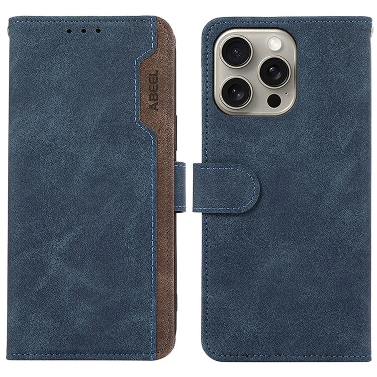 ABEEL For iPhone 13 Pro Max Case with RFID Blocking Leather Wallet Flip Folio Stand Phone Cover