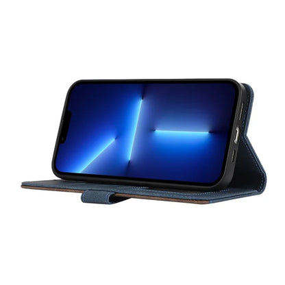 ABEEL For iPhone 13 Pro Max Case with RFID Blocking Leather Wallet Flip Folio Stand Phone Cover