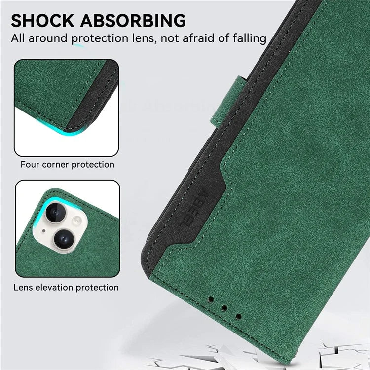 ABEEL For iPhone 13 Pro Max Case with RFID Blocking Leather Wallet Flip Folio Stand Phone Cover