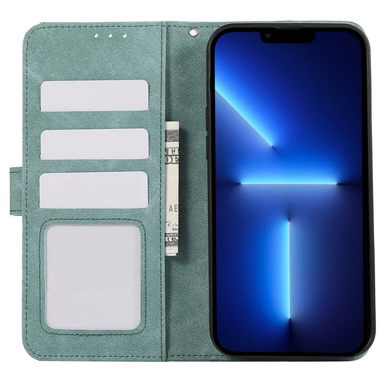 ABEEL For iPhone 13 Pro Max Case with RFID Blocking Leather Wallet Flip Folio Stand Phone Cover