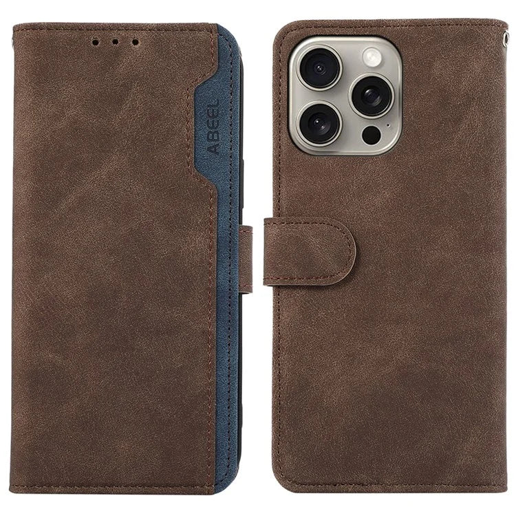 ABEEL For iPhone 13 Pro Max Case with RFID Blocking Leather Wallet Flip Folio Stand Phone Cover