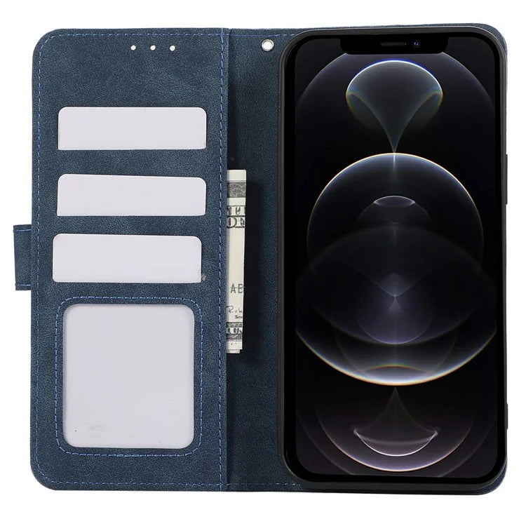 ABEEL For iPhone 12 / 12 Pro Case Color Matching RFID Blocking Leather Phone Cover with Wallet