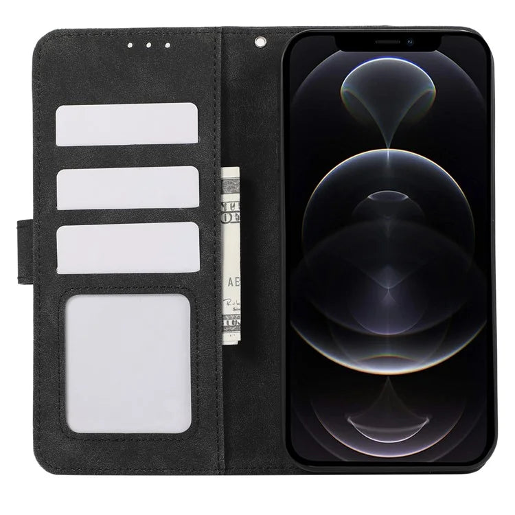 ABEEL For iPhone 12 / 12 Pro Case Color Matching RFID Blocking Leather Phone Cover with Wallet