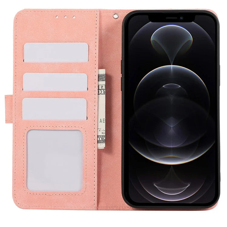 ABEEL For iPhone 12 / 12 Pro Case Color Matching RFID Blocking Leather Phone Cover with Wallet