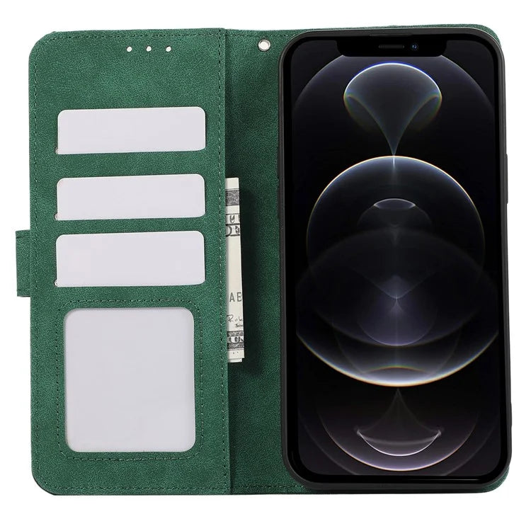 ABEEL For iPhone 12 / 12 Pro Case Color Matching RFID Blocking Leather Phone Cover with Wallet