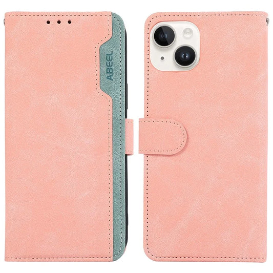 ABEEL For iPhone 14 Plus Wallet Case PU Leather RFID Blocking Flip Shockproof Phone Cover