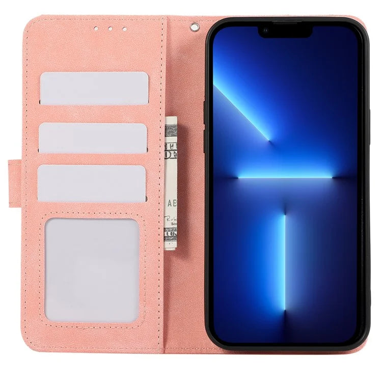 ABEEL For iPhone 13 Pro Wallet Case RFID Blocking Splicing Color Leather Phone Cover