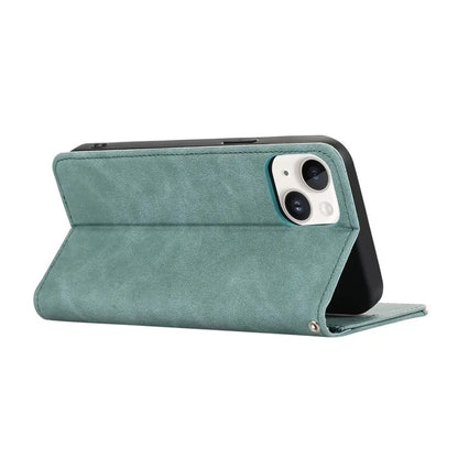 ABEEL For iPhone 14 Wallet Phone Case Color Matching RFID Blocking Leather Flip Cover