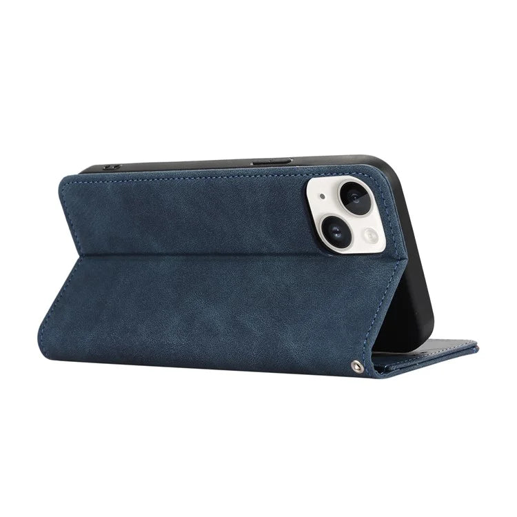 ABEEL For iPhone 14 Wallet Phone Case Color Matching RFID Blocking Leather Flip Cover