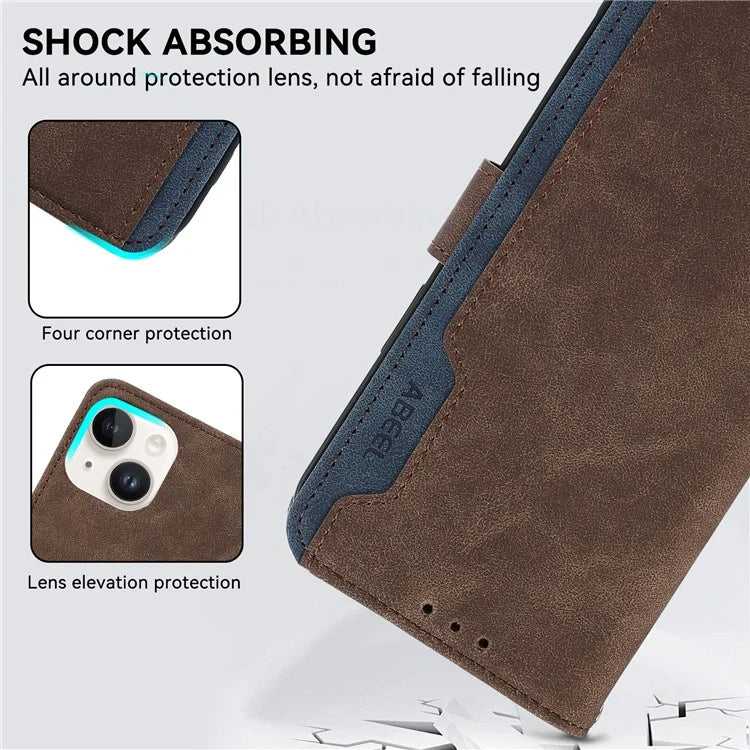 ABEEL For iPhone 15 Plus Phone Cover Color Matching RFID Blocking Card Slots Case