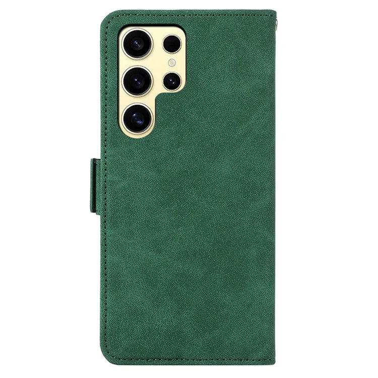 ABEEL For Samsung Galaxy S24 Ultra Case Magnetic Clasp RFID Blocking Leather Phone Cover
