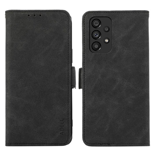ABEEL For Samsung Galaxy A33 5G Case PU Leather RFID Blocking 3 Card Slots Stand Phone Cover