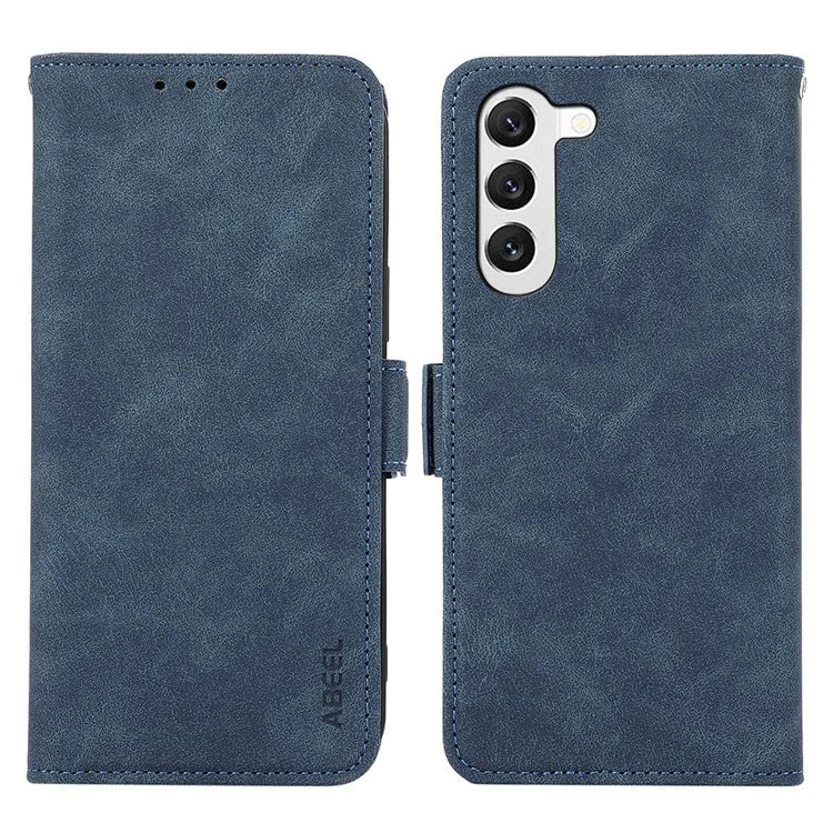 ABEEL For Samsung Galaxy S23+ Leather Case RFID Blocking Wallet Phone Cover Side Magnetic Clasp