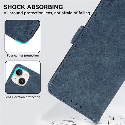 ABEEL For Samsung Galaxy S23+ Leather Case RFID Blocking Wallet Phone Cover Side Magnetic Clasp