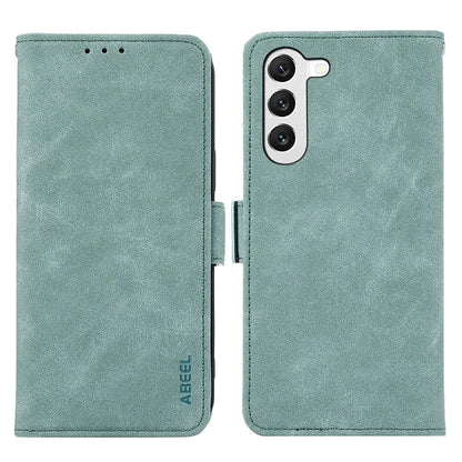 ABEEL For Samsung Galaxy S23+ Leather Case RFID Blocking Wallet Phone Cover Side Magnetic Clasp