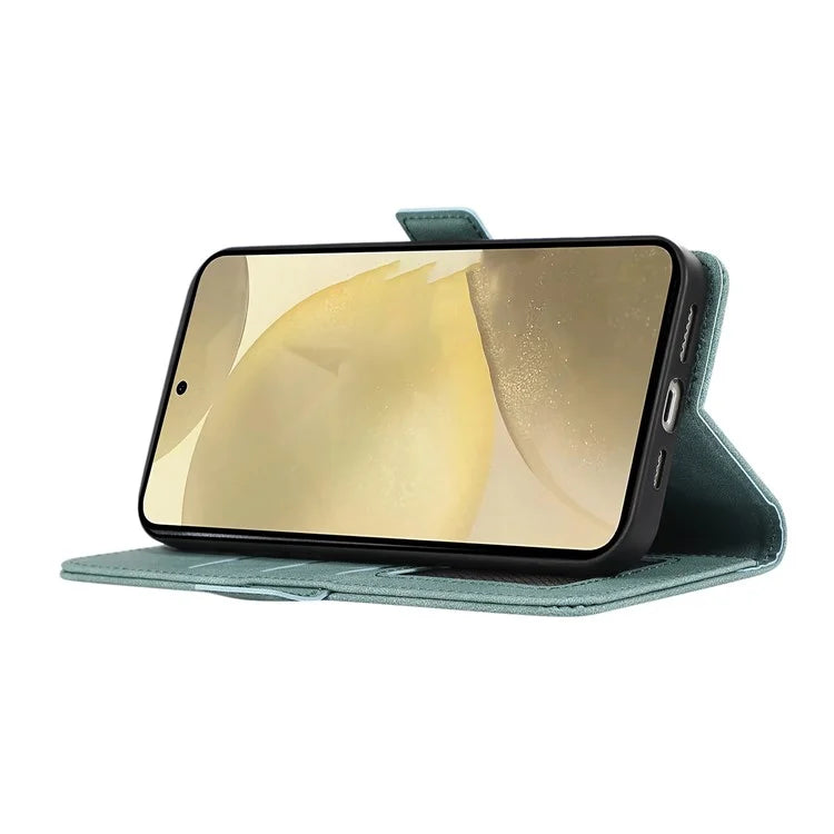 ABEEL For Samsung Galaxy S23+ Leather Case RFID Blocking Wallet Phone Cover Side Magnetic Clasp