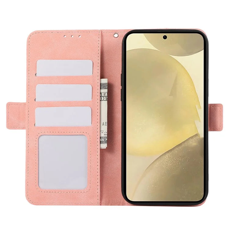 ABEEL For Samsung Galaxy S23+ Leather Case RFID Blocking Wallet Phone Cover Side Magnetic Clasp