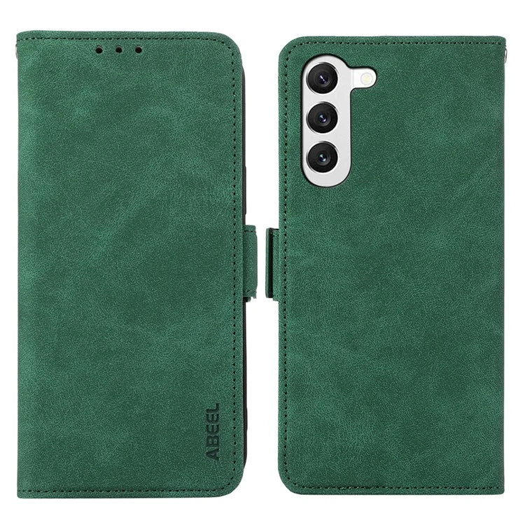 ABEEL Anti-drop Cover for Samsung Galaxy S23 Side Magnetic Clasp RFID Blocking Leather Case