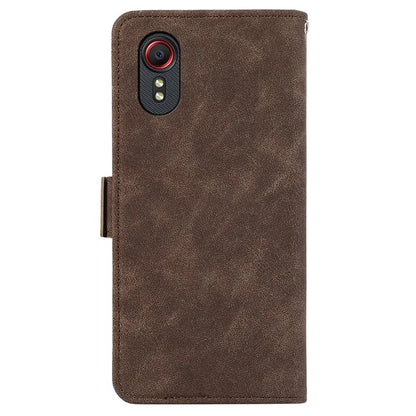 ABEEL For Samsung Galaxy Xcover7 Case Side Magnetic Closure Card Slots RFID Blocking Phone Cover