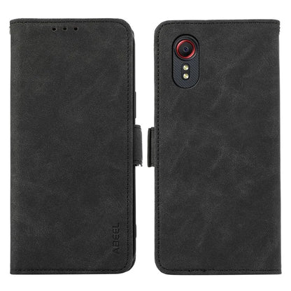 ABEEL For Samsung Galaxy Xcover7 Case Side Magnetic Closure Card Slots RFID Blocking Phone Cover