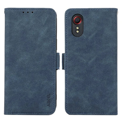 ABEEL For Samsung Galaxy Xcover7 Case Side Magnetic Closure Card Slots RFID Blocking Phone Cover