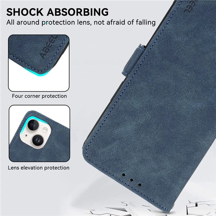 ABEEL For Samsung Galaxy Xcover7 Case Side Magnetic Closure Card Slots RFID Blocking Phone Cover