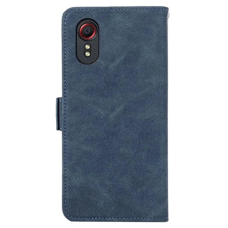 ABEEL For Samsung Galaxy Xcover7 Case Side Magnetic Closure Card Slots RFID Blocking Phone Cover