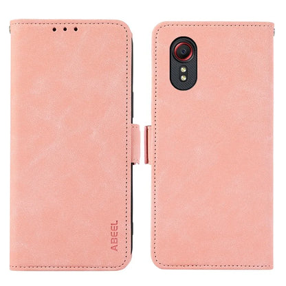 ABEEL For Samsung Galaxy Xcover7 Case Side Magnetic Closure Card Slots RFID Blocking Phone Cover