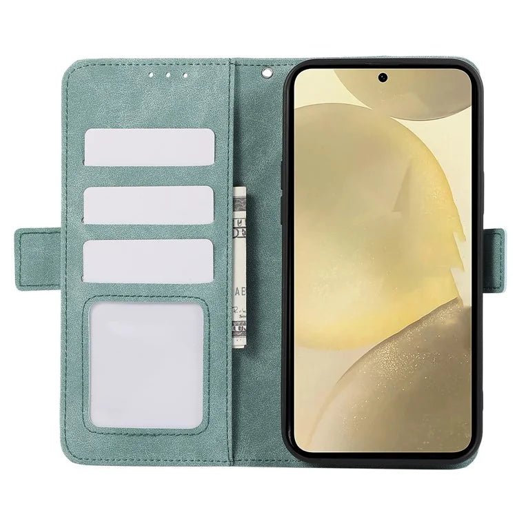 ABEEL For Samsung Galaxy S22 Ultra 5G Phone Case PU Leather Protective Cover RFID Blocking Stand
