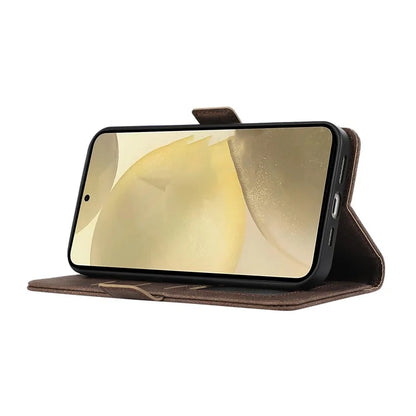 ABEEL For Samsung Galaxy S22 Ultra 5G Phone Case PU Leather Protective Cover RFID Blocking Stand