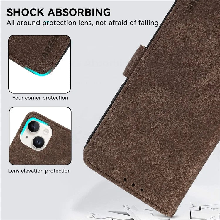 ABEEL For Samsung Galaxy S22 Ultra 5G Phone Case PU Leather Protective Cover RFID Blocking Stand