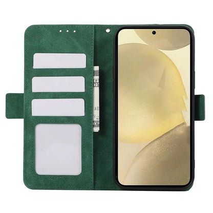 ABEEL For Samsung Galaxy S22 Ultra 5G Phone Case PU Leather Protective Cover RFID Blocking Stand