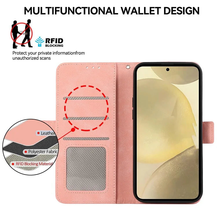 ABEEL For Samsung Galaxy S22 Ultra 5G Phone Case PU Leather Protective Cover RFID Blocking Stand