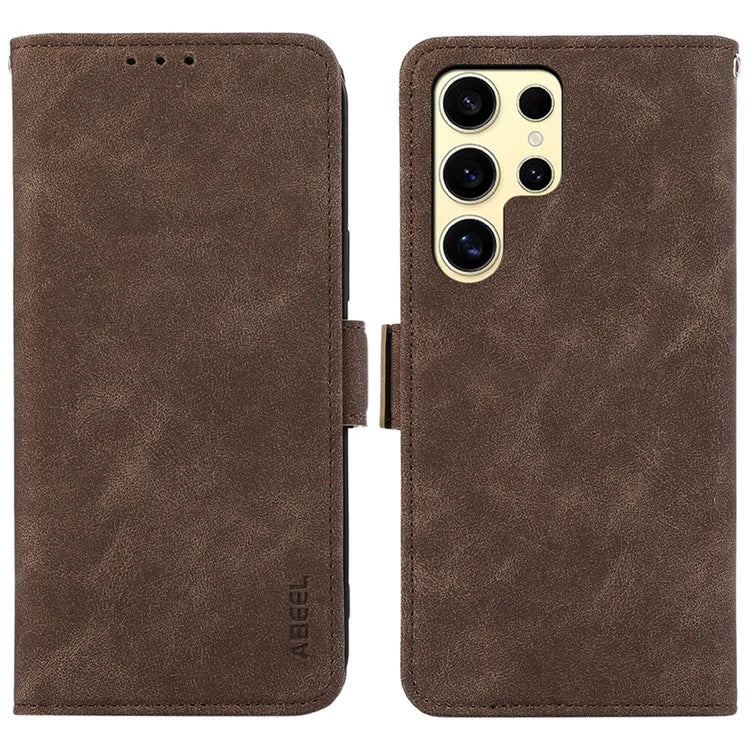 ABEEL For Samsung Galaxy S21 Ultra 5G Wallet Phone Case Anti-Drop RFID Blocking Leather Cover