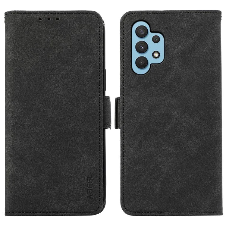 ABEEL For Samsung Galaxy A32 4G (EU Version) Case RFID Blocking Wallet Leather Stand Phone Cover