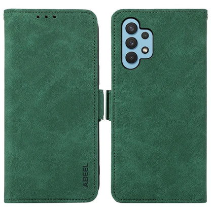 ABEEL For Samsung Galaxy A32 4G (EU Version) Case RFID Blocking Wallet Leather Stand Phone Cover