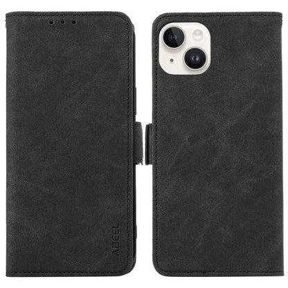 ABEEL For iPhone 14 Plus Wallet Case PU Leather RFID Blocking Phone Stand Cover