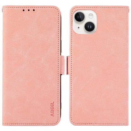 ABEEL For iPhone 14 Plus Wallet Case PU Leather RFID Blocking Phone Stand Cover